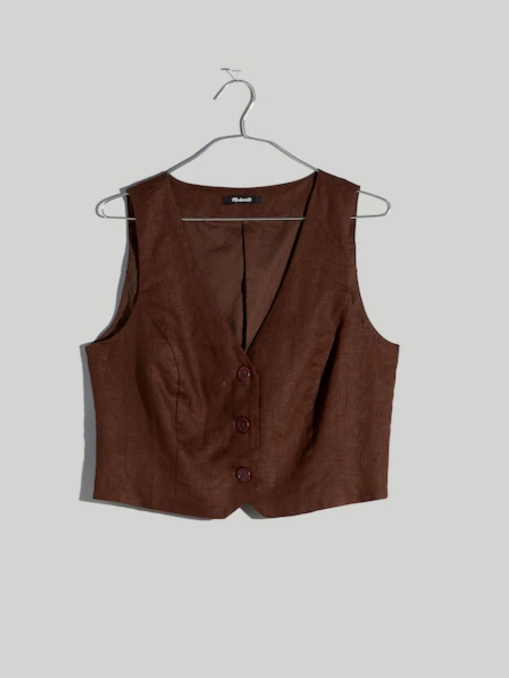 Madewell Linen Katrina Crop Vest Top